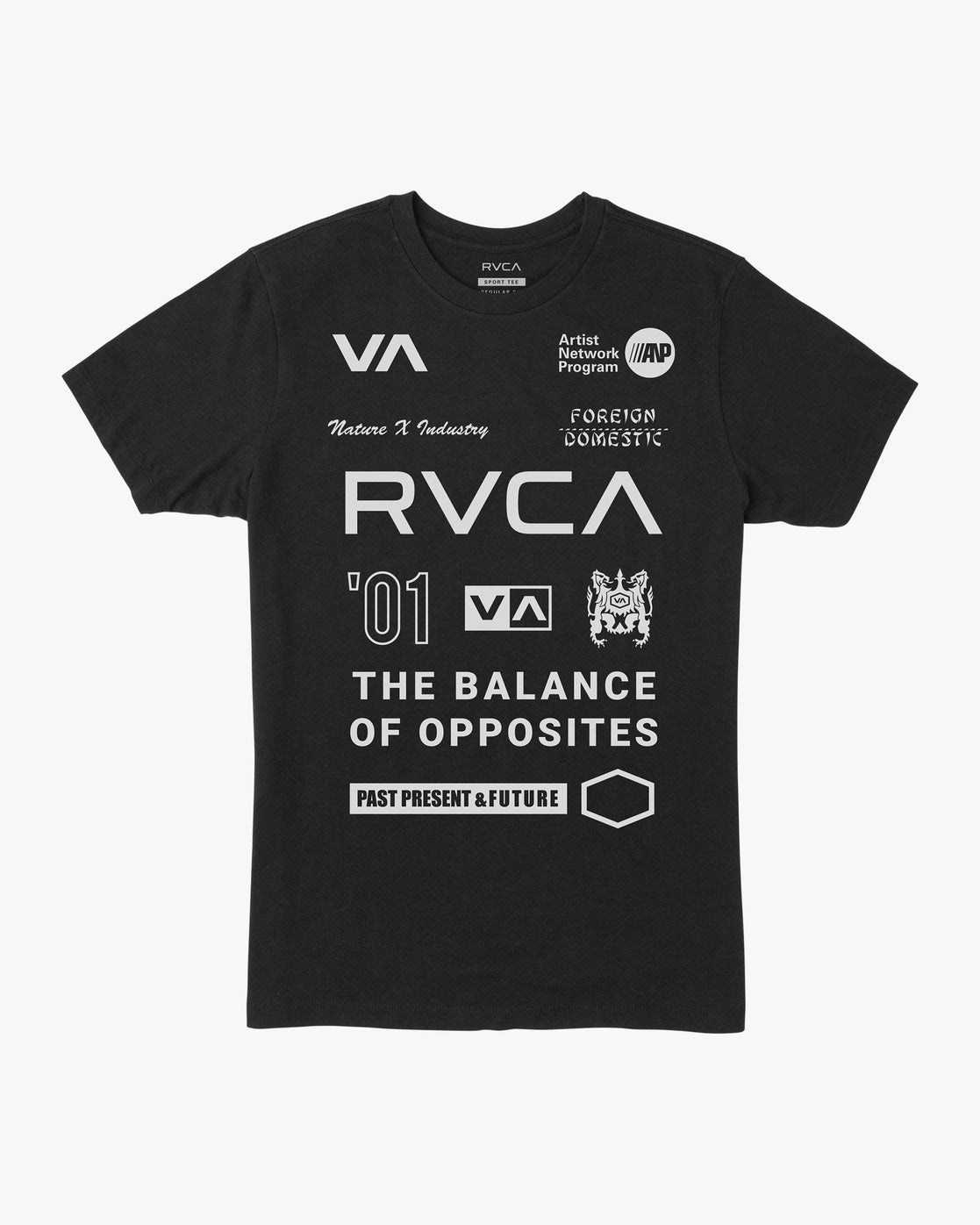 RVCA T shirt All Brand Black StockBJJ